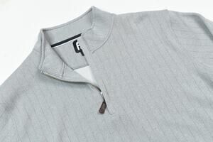 FootJoy 1/4 Zip Pullover Golf Sweater Mens Large Gray Long Sleeve Stripe